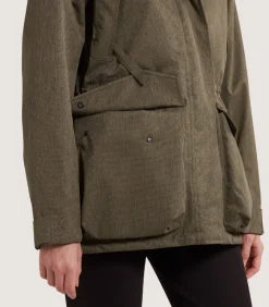 Women'S Technical Lancashire Field Coat In Drab-Purdey Discount
